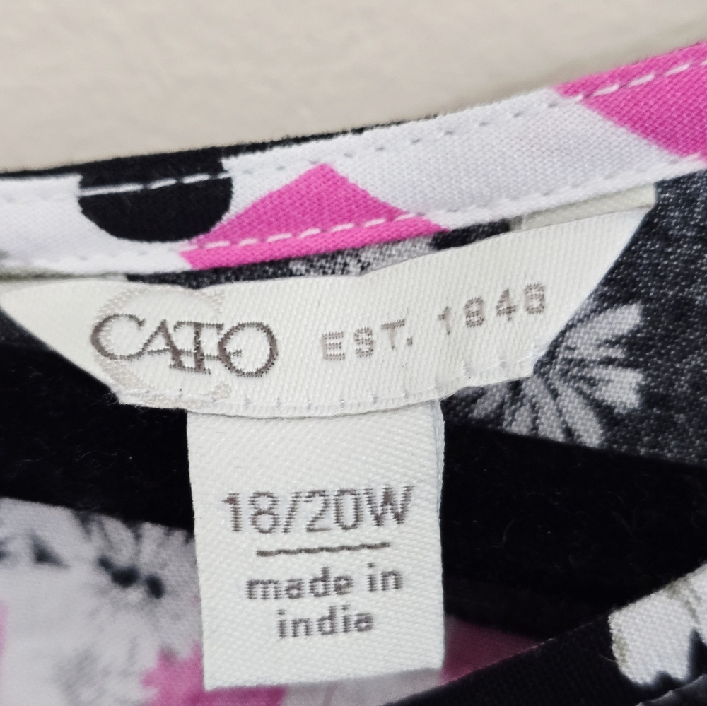NWT Cato Multicolor Polka-dot Floral Patchwork Cold Shoulder Dress - Picture 8 of 10